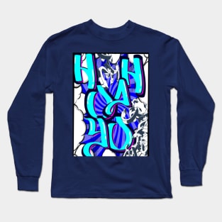 Hooyah graffiti style Long Sleeve T-Shirt